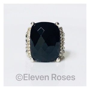 David Yurman Black Onyx & Diamond Ring